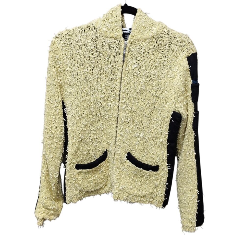 Jamie Sadock Womens Fringe Full Zip Golf Jacket Small Artsy Unique Wacky Indie